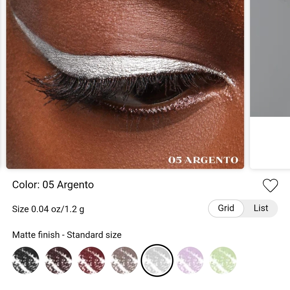 Prada Silver Eyeliner Metallic Makeup